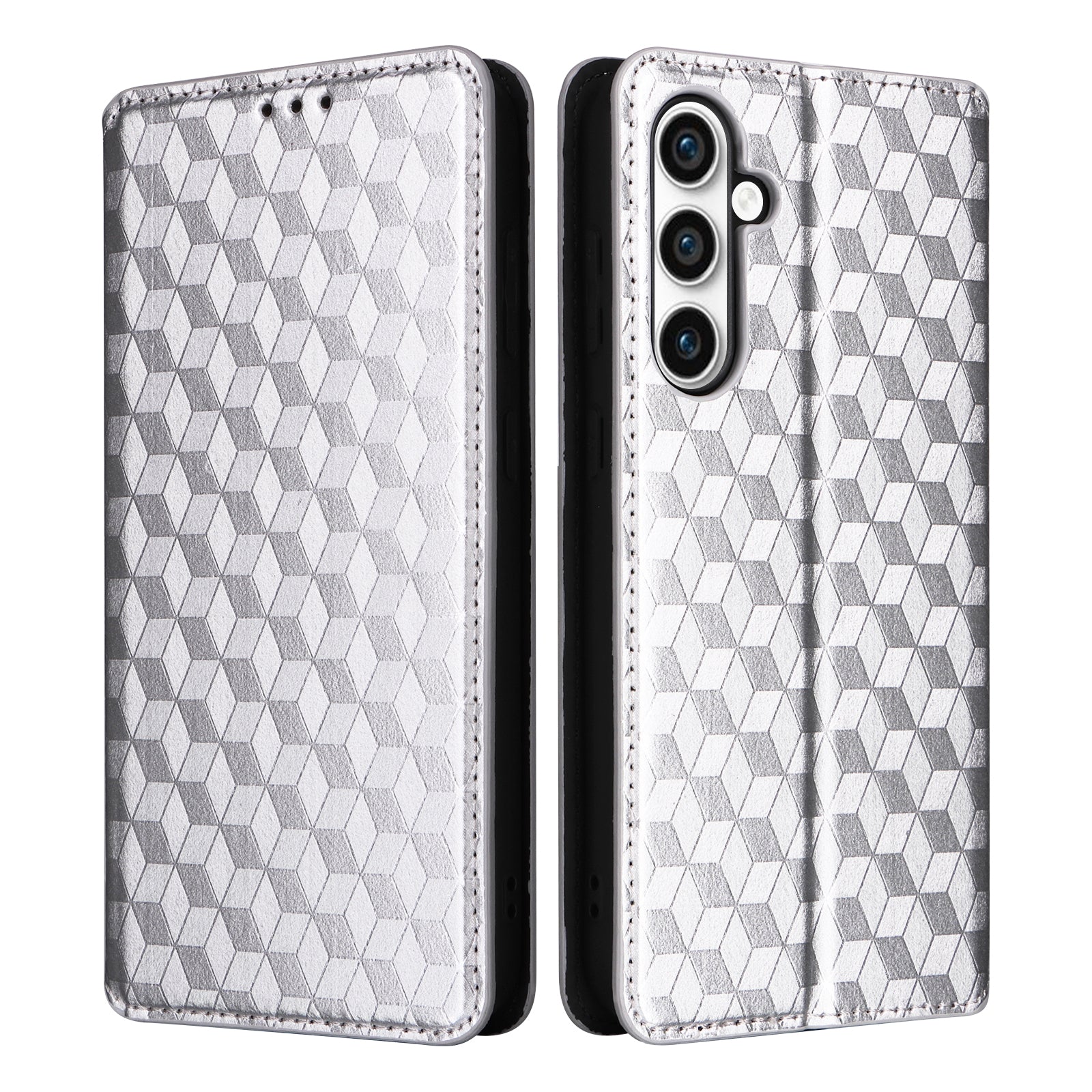 For Samsung Galaxy S23 FE PU Leather Wallet Phone Case Rhombus Imprinted Stand Flip Phone Cover For Samsung Galaxy S23 FE PU Leather Wallet Phone Case Rhombus Imprinted Stand Flip Phone Cover